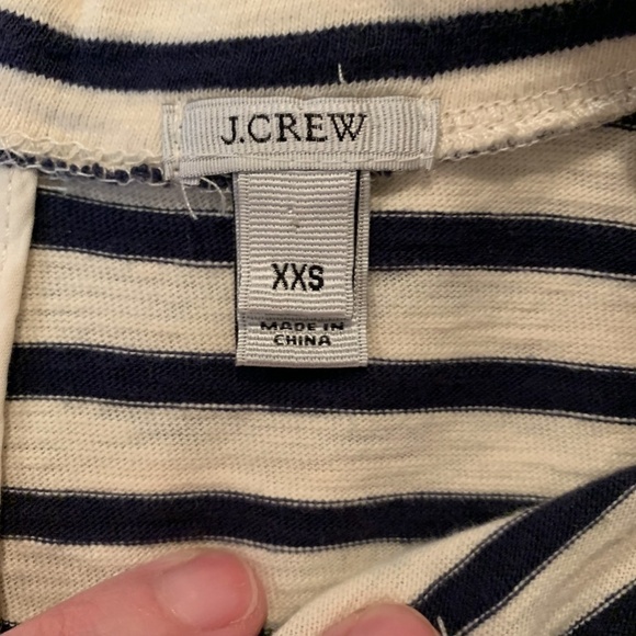 J. Crew 3/4 Sleeve Striped Embellished Top XXS - Picture 5 of 7